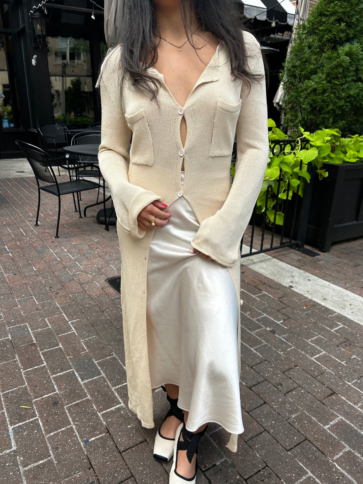 Knit button Front Cardigan